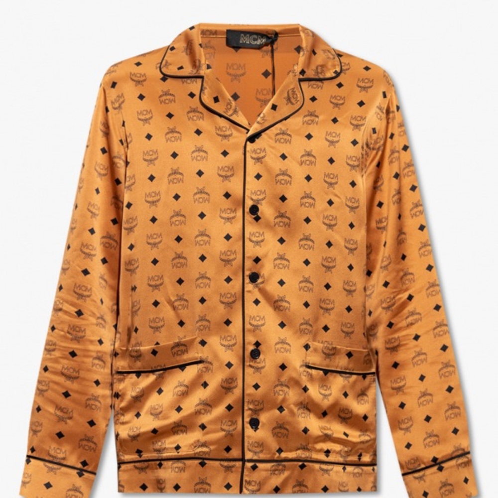 Mcm Silk Pajama Top